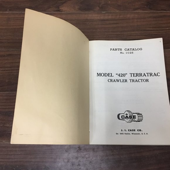 Case Model 420 Terratrac Crawler Tractor Parts Catalog 1025 J I Case - Picture 8 of 16
